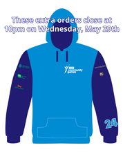 Load image into Gallery viewer, EXTRA ORDER Cairn Community Games 2024 May National Finals Hoodie - (May 25th &amp; 26th Names)
