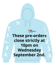 Load image into Gallery viewer, PRE-ORDER Cairn Community Games 2026 National Arts and Culture Finals Hoodie - (September 5th &amp; 6th Names)