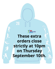 Load image into Gallery viewer, EXTRA ORDER Cairn Community Games 2026 National Arts and Culture Finals Hoodie - (September 5th &amp; 6th Names)