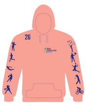 Load image into Gallery viewer, PRE-ORDER Cairn Community Games 2026 May National Finals Hoodie - (May 23rd &amp; 24th Names)