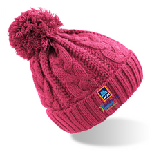 Load image into Gallery viewer, Aldi Community Games Cable Knit Pom Pom Hat