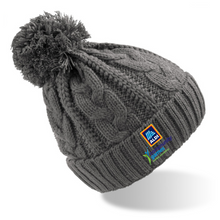 Load image into Gallery viewer, Aldi Community Games Cable Knit Pom Pom Hat